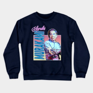 Haruki Murakami Aesthetic Graphic Design Tribute Portrait Crewneck Sweatshirt